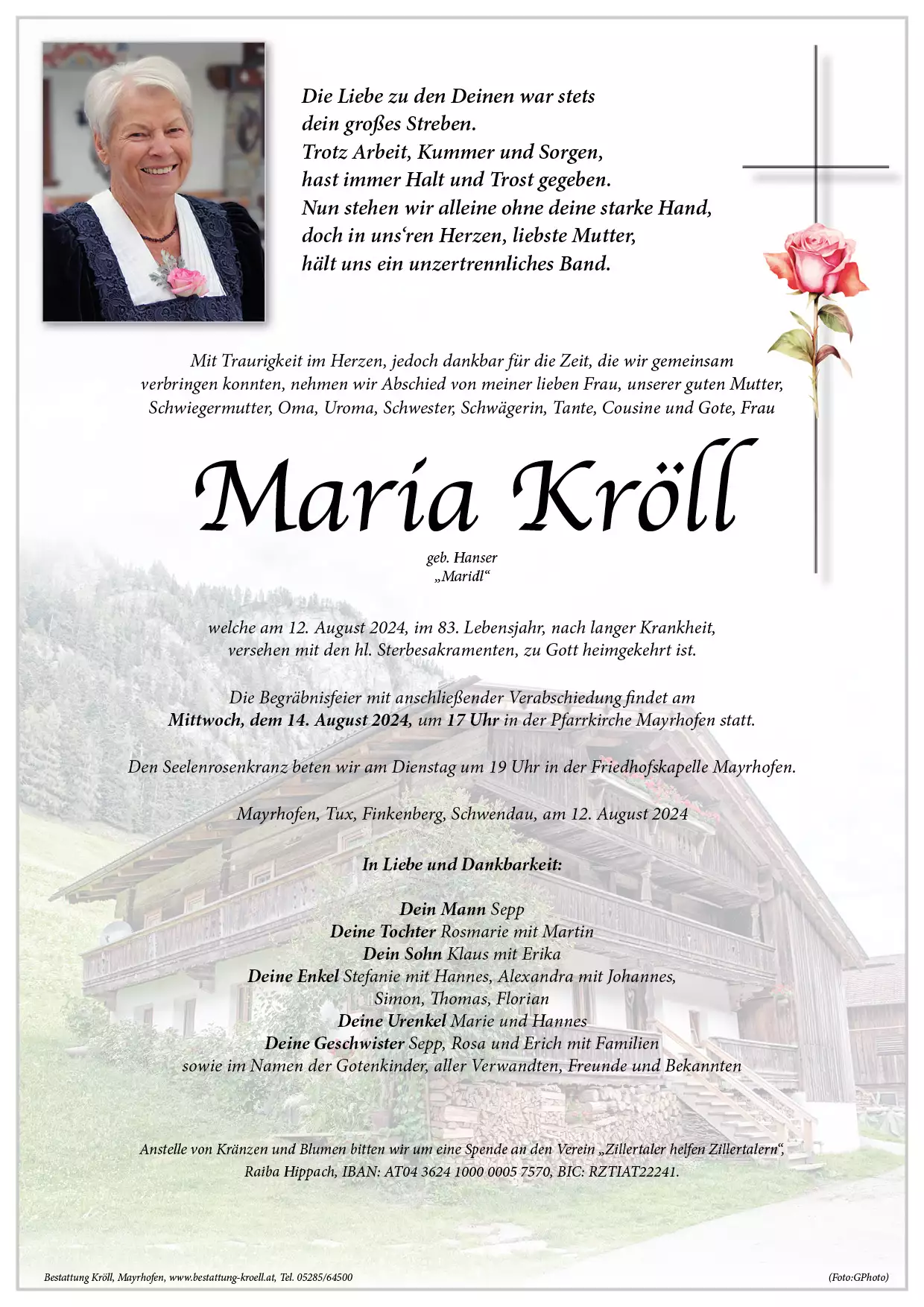 Parte von Maria Kröll